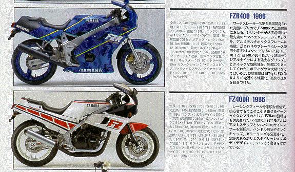 1986, Yamaha FZR400 и FZ400R